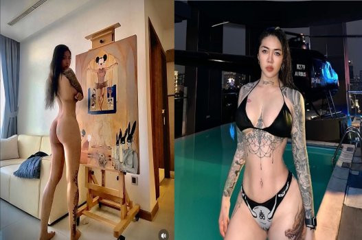 Poster of Chịch em Thủy Tạ bướm dâm xăm kín người